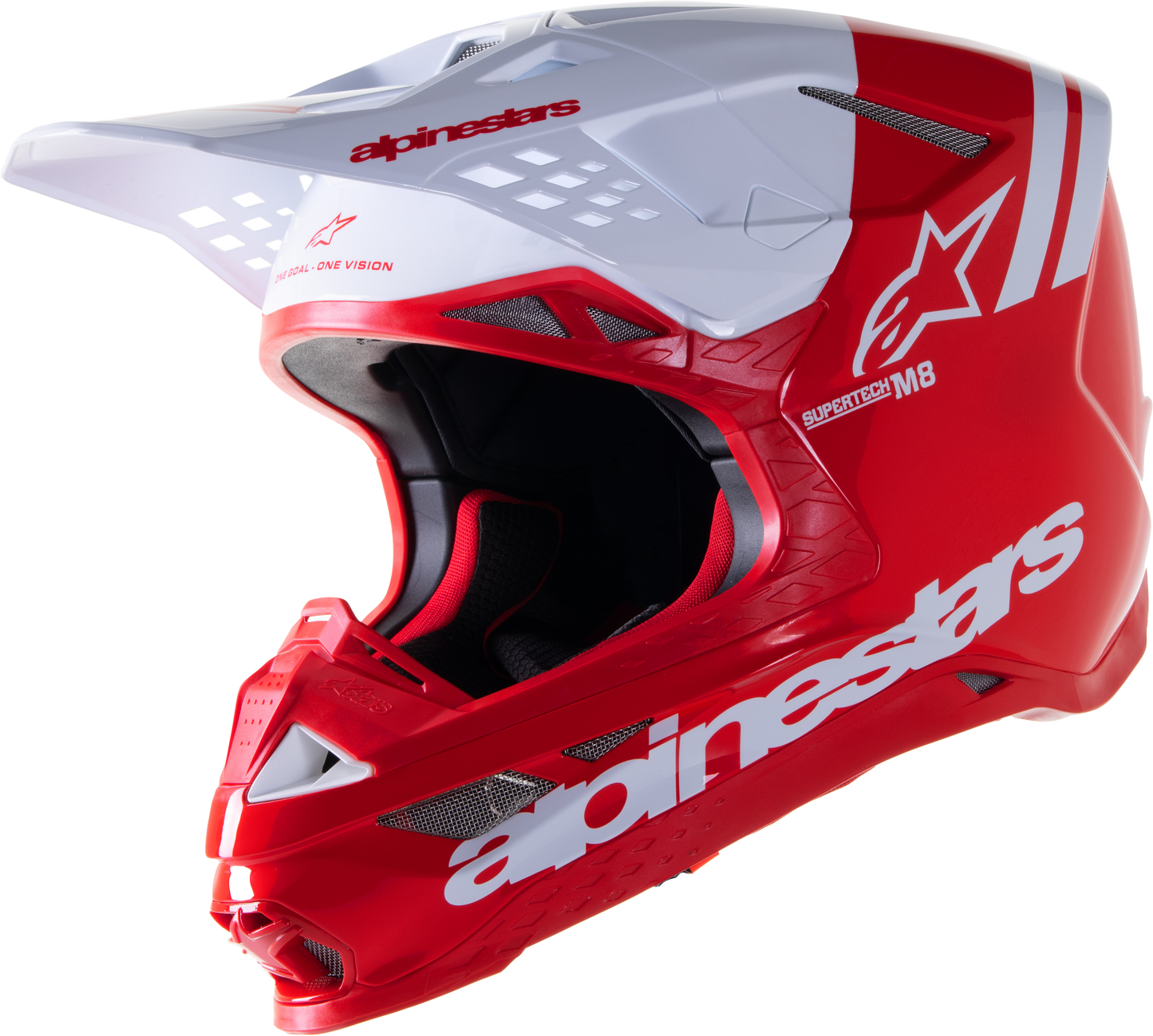 S M8 Radium 2 Helmet Bright Red/White Sm