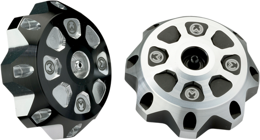 MOOSE RACING Gas Cap - Aluminum - Silver/Black - Honda DT-09-02SB