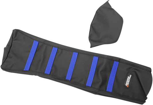 MOOSE RACING Ribbed Seat Cover - Black Cover/Blue Ribs - Yamaha YZF45018-332
