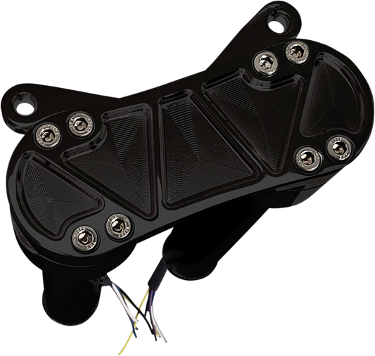 ACCUTRONIX Risers - Threaded - 12" - Gauge Mount - Black HR2212-MB