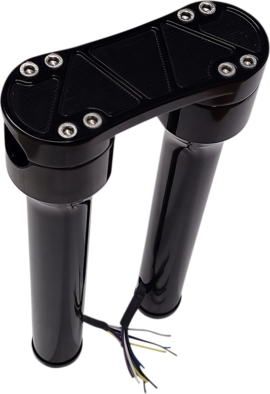ACCUTRONIX Risers - Threaded - 10" - Black HR2210-B