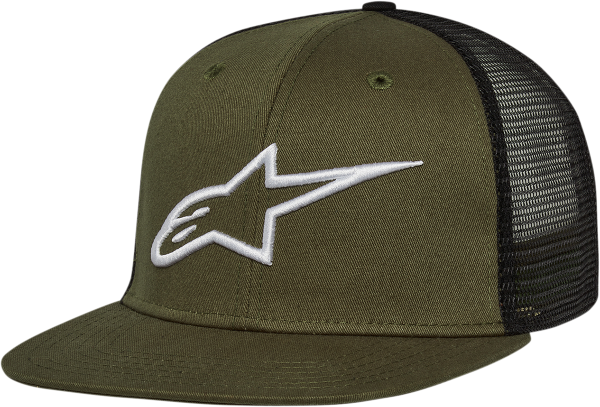 ALPINESTARS Corporate Trucker Hat - Military/Black - One Size 1025810036910OS