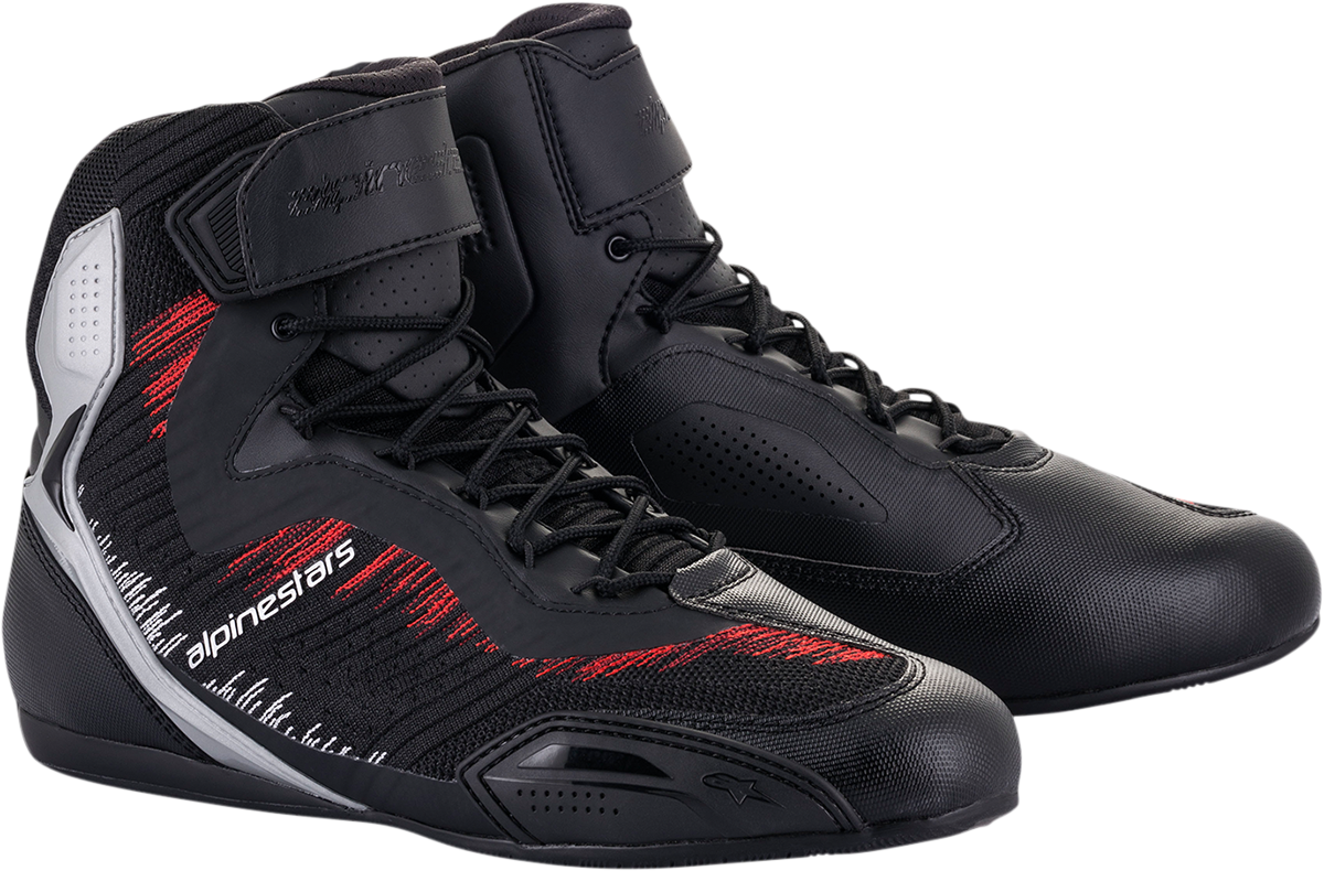 ALPINESTARS Faster-3 Rideknit Shoes - Black/Silver/Red - US 13 2510319193013