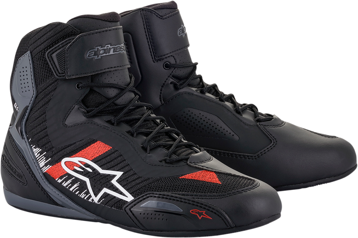 ALPINESTARS Faster-3 Rideknit Shoes - Black/Gray/Red - US 10 2510319116510