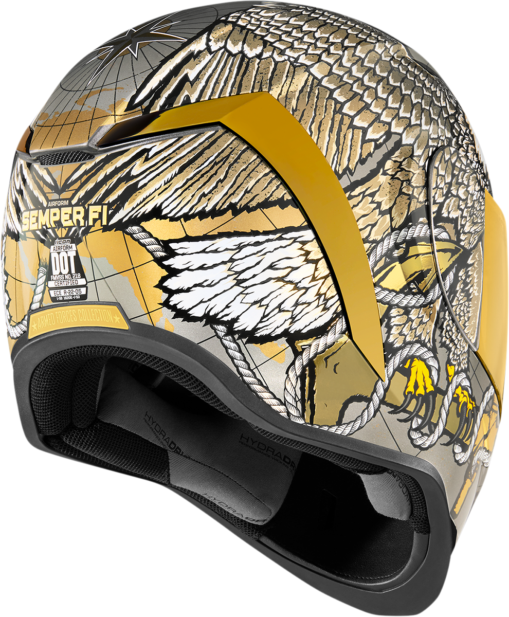 ICON Airform* Helmet - Semper Fi - Gold - Small 0101-13664