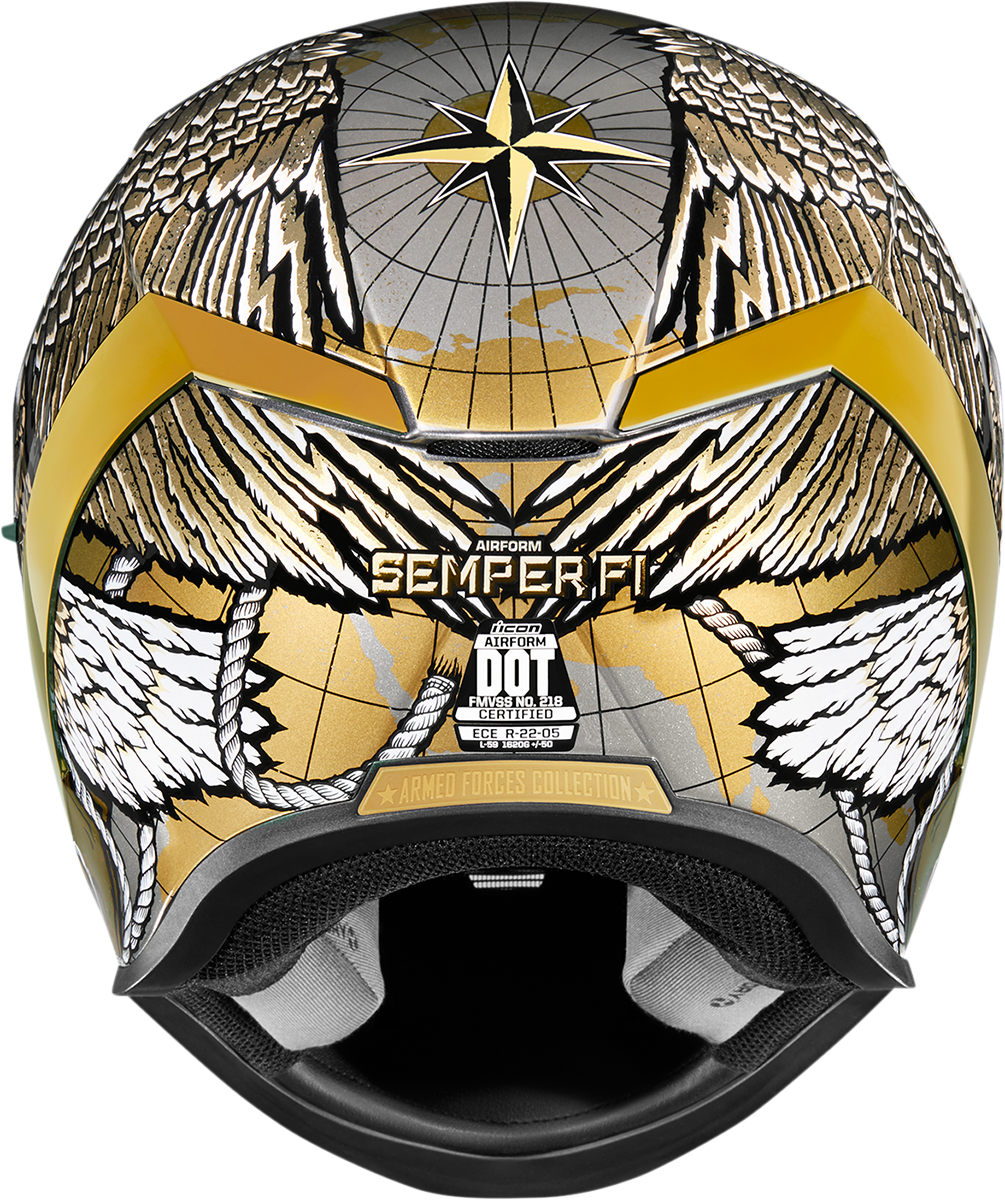 ICON Airform* Helmet - Semper Fi - Gold - 2XL 0101-13668