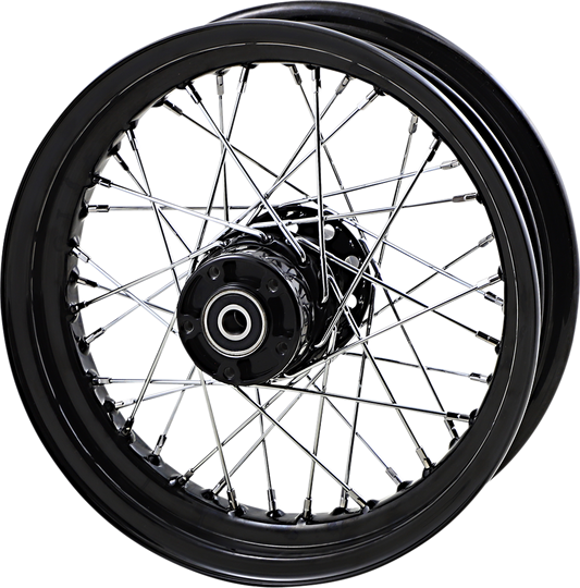 DRAG SPECIALTIES Front Wheel - Dual Disc/No ABS - Black - 16"x3.00" - '00-'07 FLT 64456B