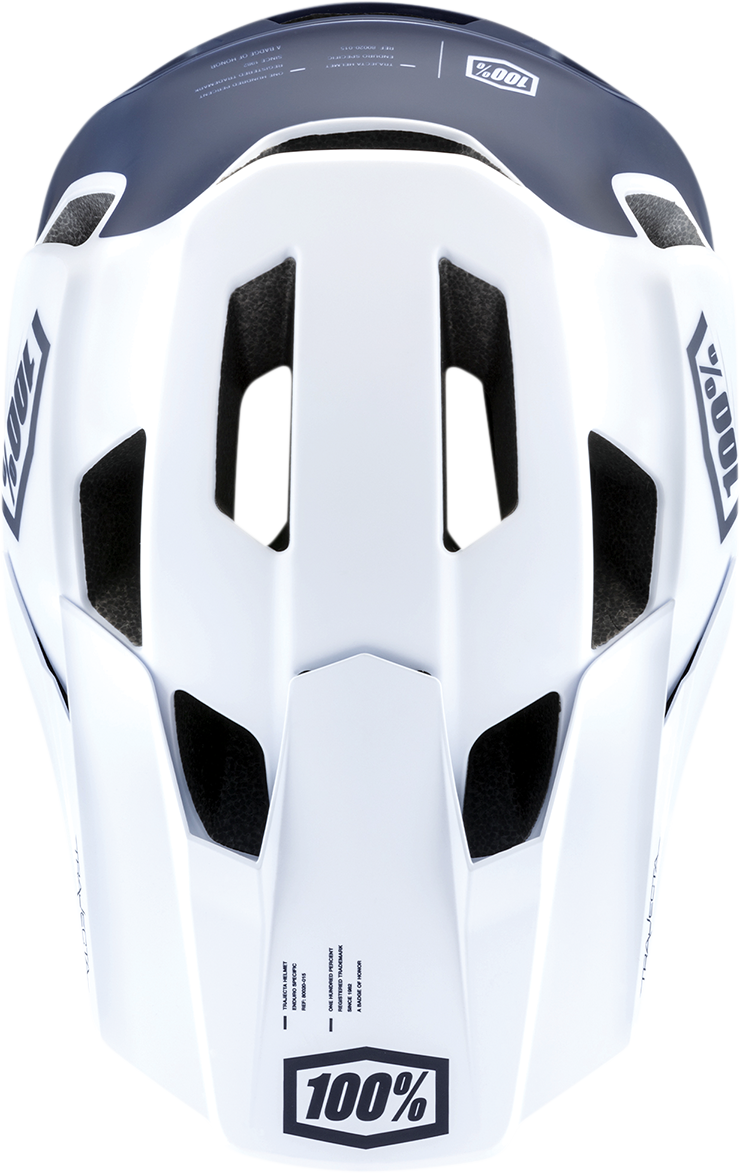 100% Trajecta Helmet - Fidlock - Black/White - XL 80003-00008