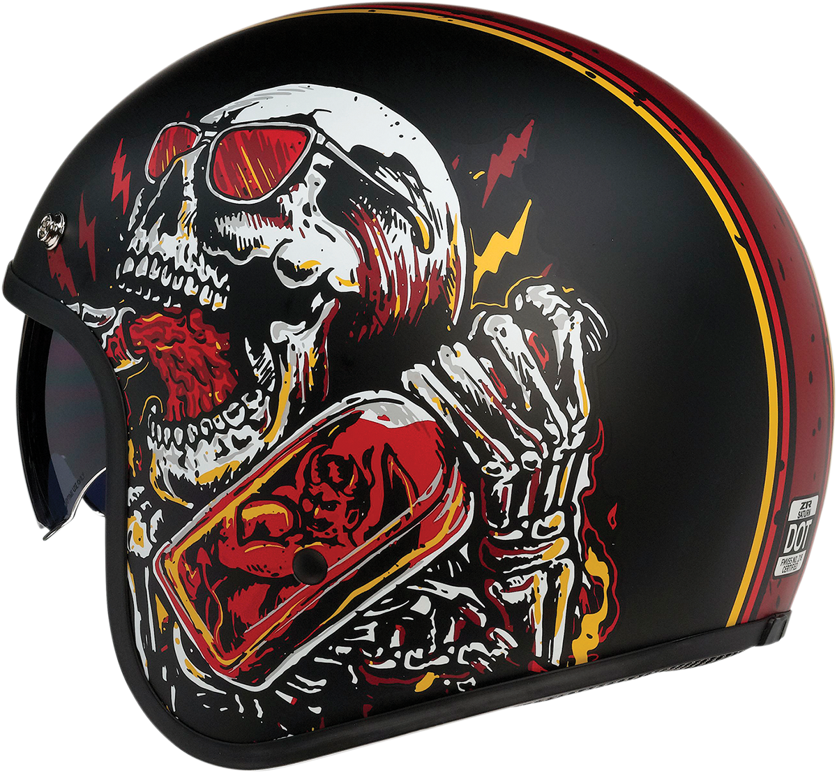 Z1R Saturn Helmet - Devil Made Me - Black/Red - Large 0104-2819