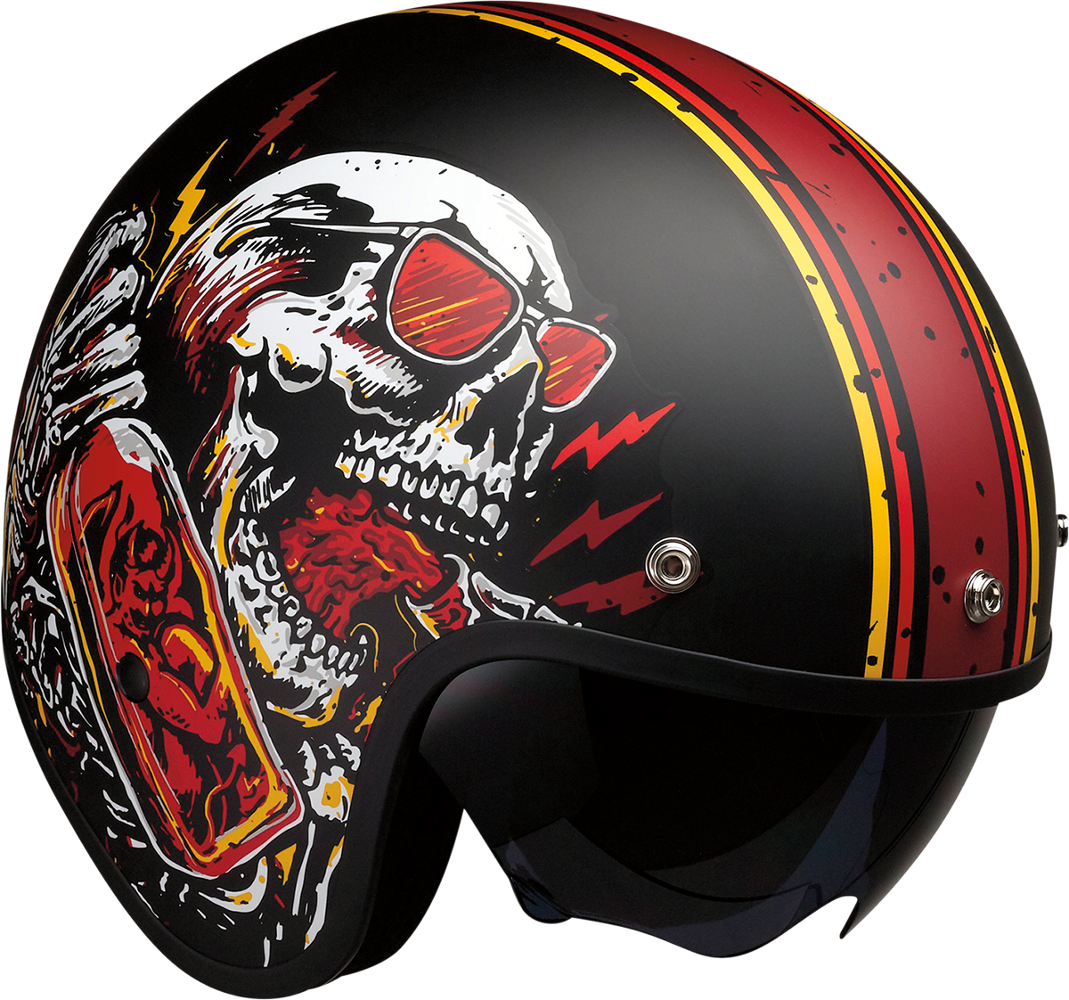 Z1R Saturn Helmet - Devil Made Me - Black/Red - Large 0104-2819