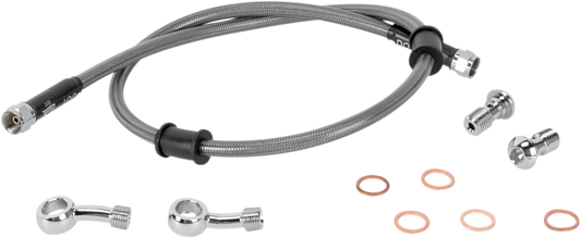 MOOSE RACING Brake Line - Rear - Stainless Steel - KLR 650 KAW-6031R