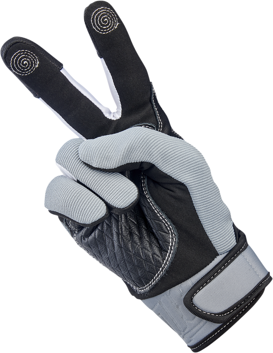 BILTWELL Baja Gloves - Gray/Black - Small 1508-1101-302
