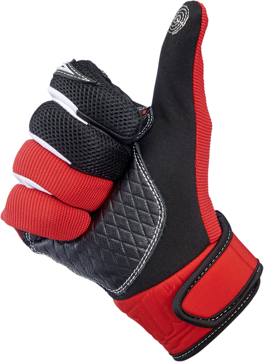 BILTWELL Baja Gloves - Red/Black - XS 1508-0801-301