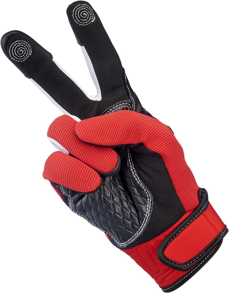 BILTWELL Baja Gloves - Red/Black - XS 1508-0801-301