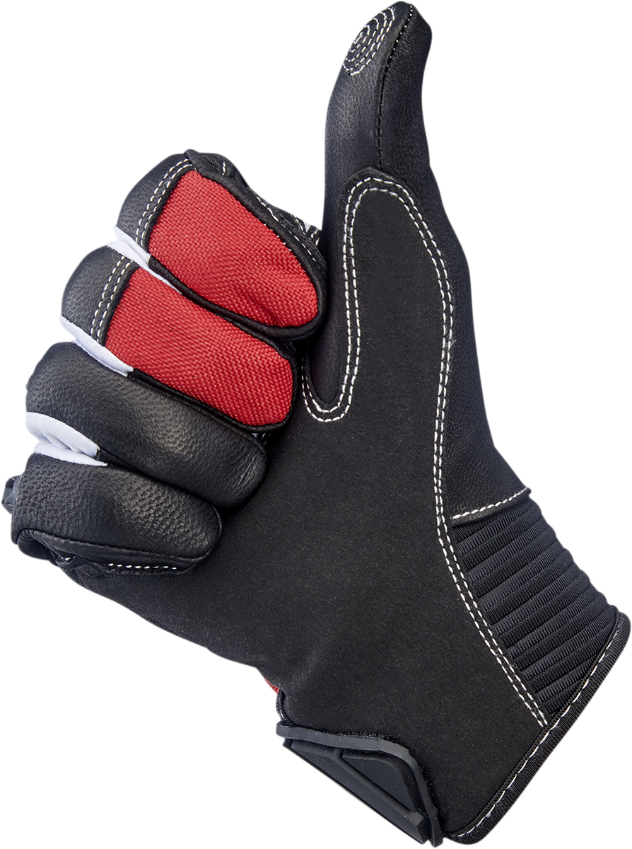 BILTWELL Bridgeport Gloves - Red/Black - Small 1509-0801-302