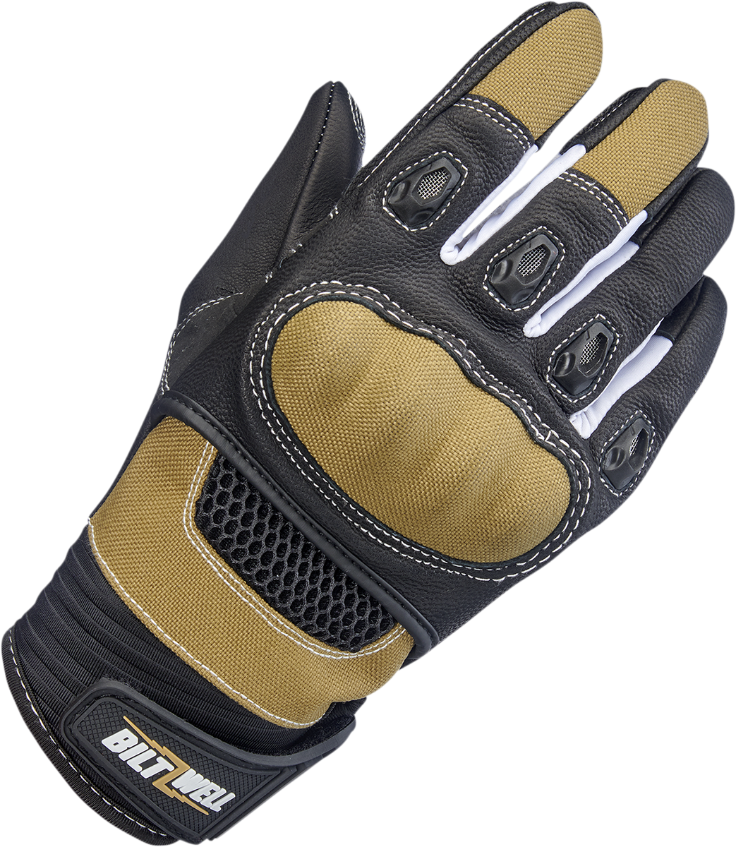 BILTWELL Bridgeport Gloves - Tan/Black - Small 1509-0901-302