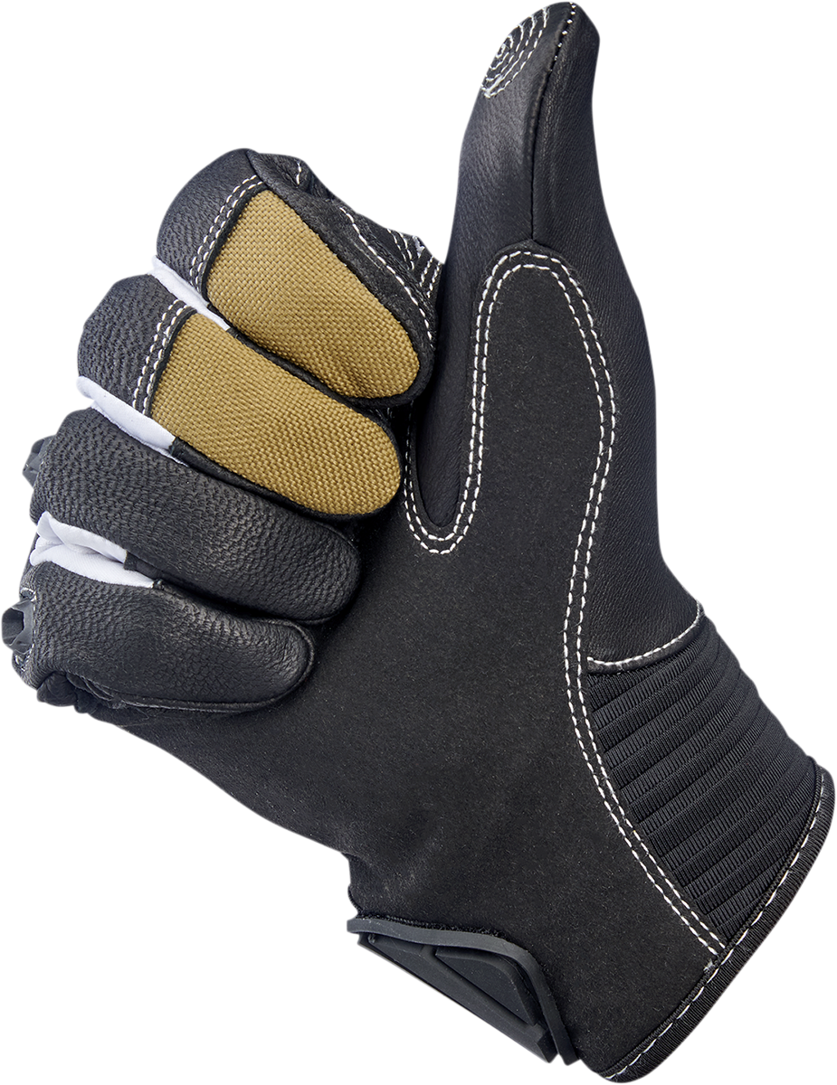 BILTWELL Bridgeport Gloves - Tan/Black - Small 1509-0901-302