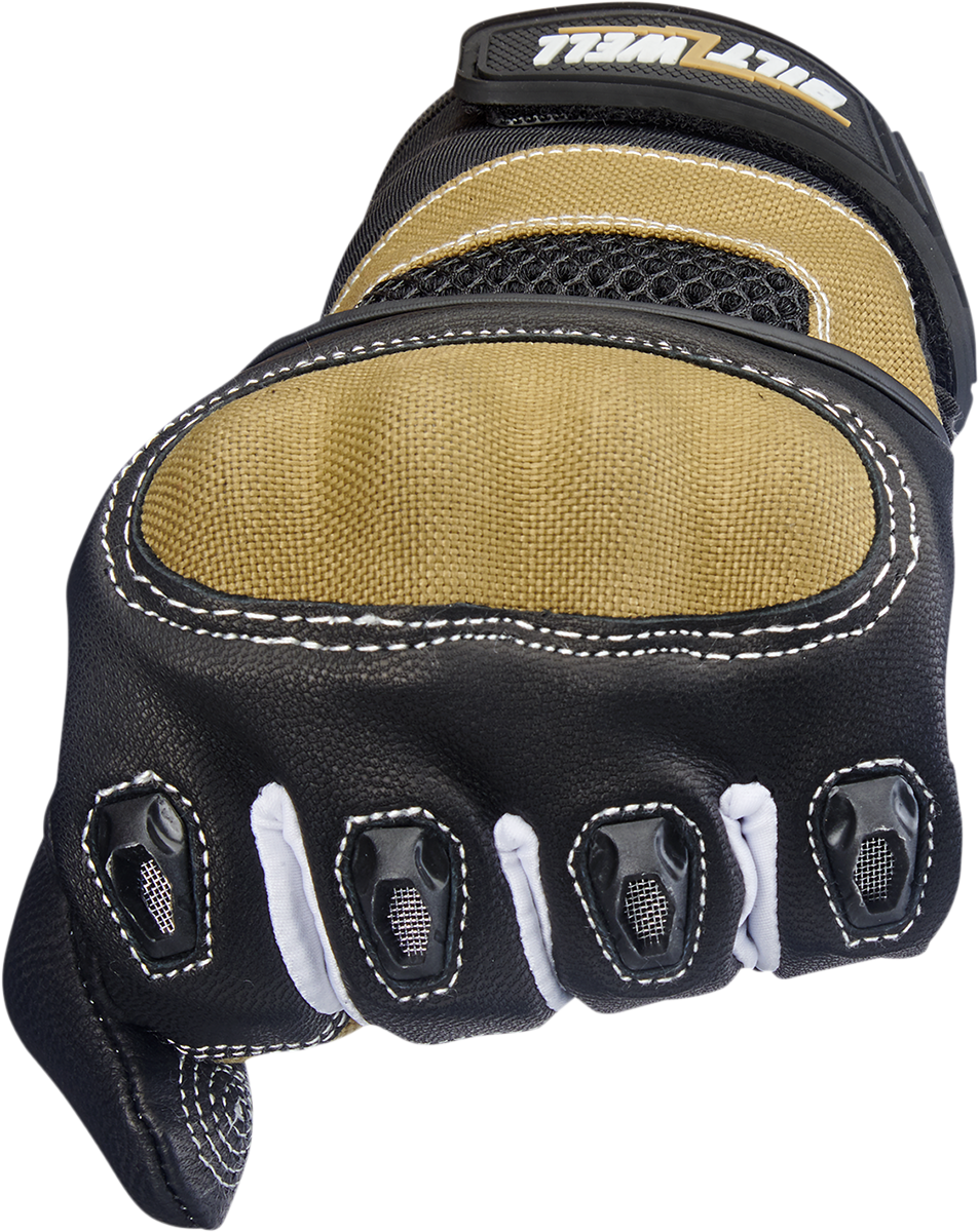 BILTWELL Bridgeport Gloves - Tan/Black - Small 1509-0901-302