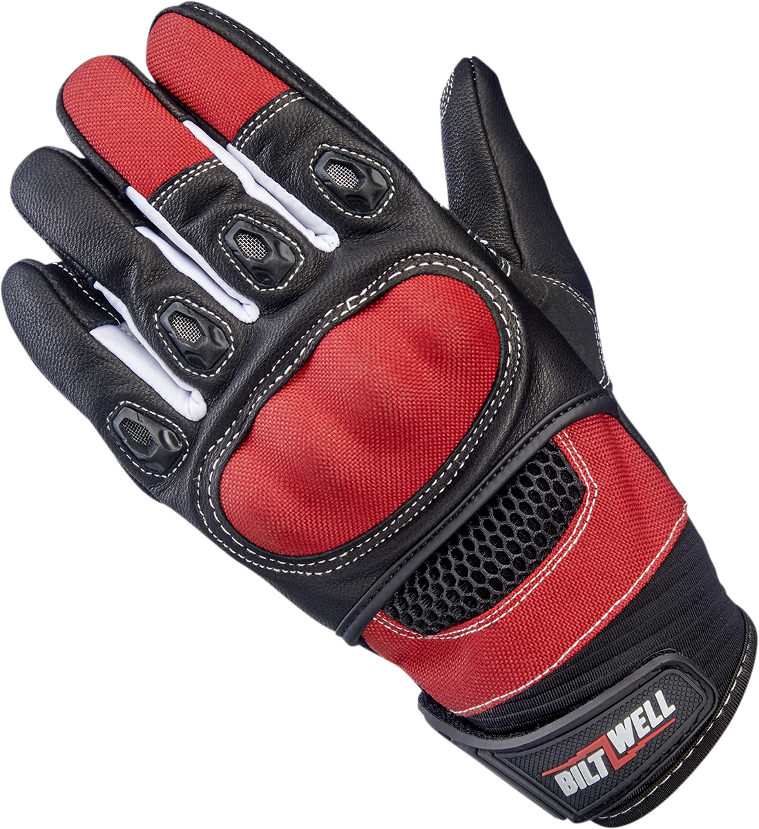 BILTWELL Bridgeport Gloves - Red/Black - Large 1509-0801-304