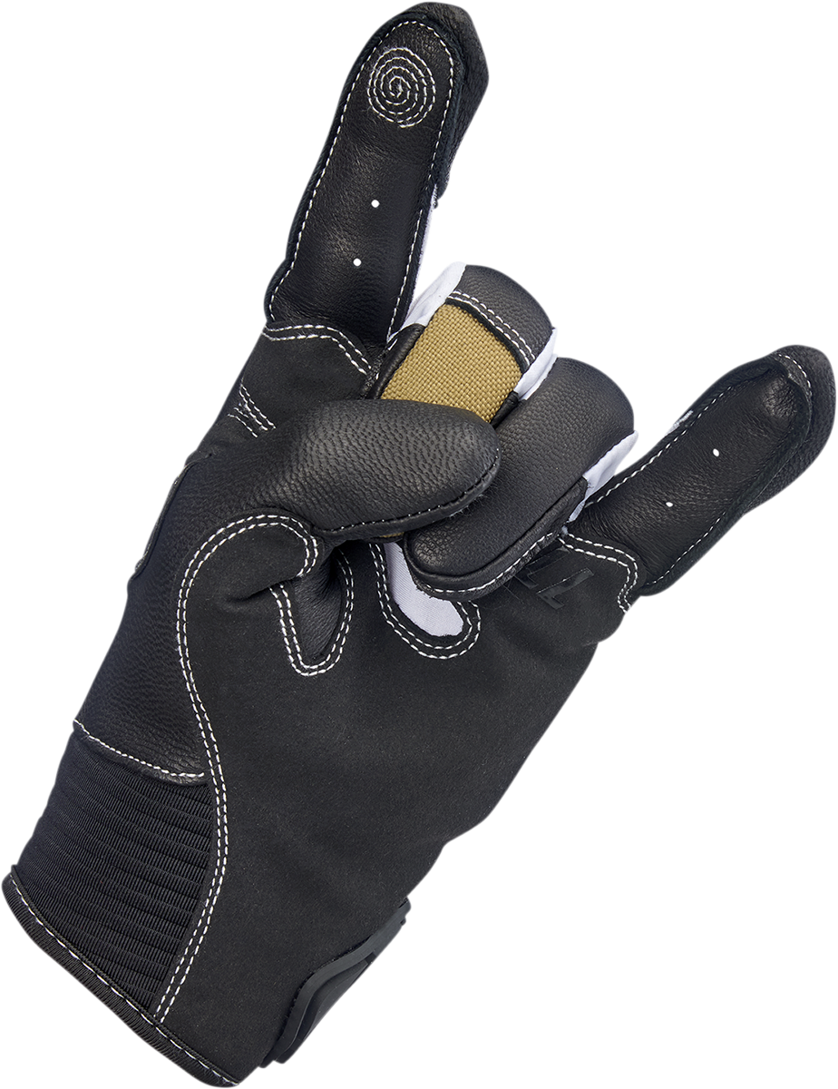 BILTWELL Bridgeport Gloves - Tan/Black - Small 1509-0901-302