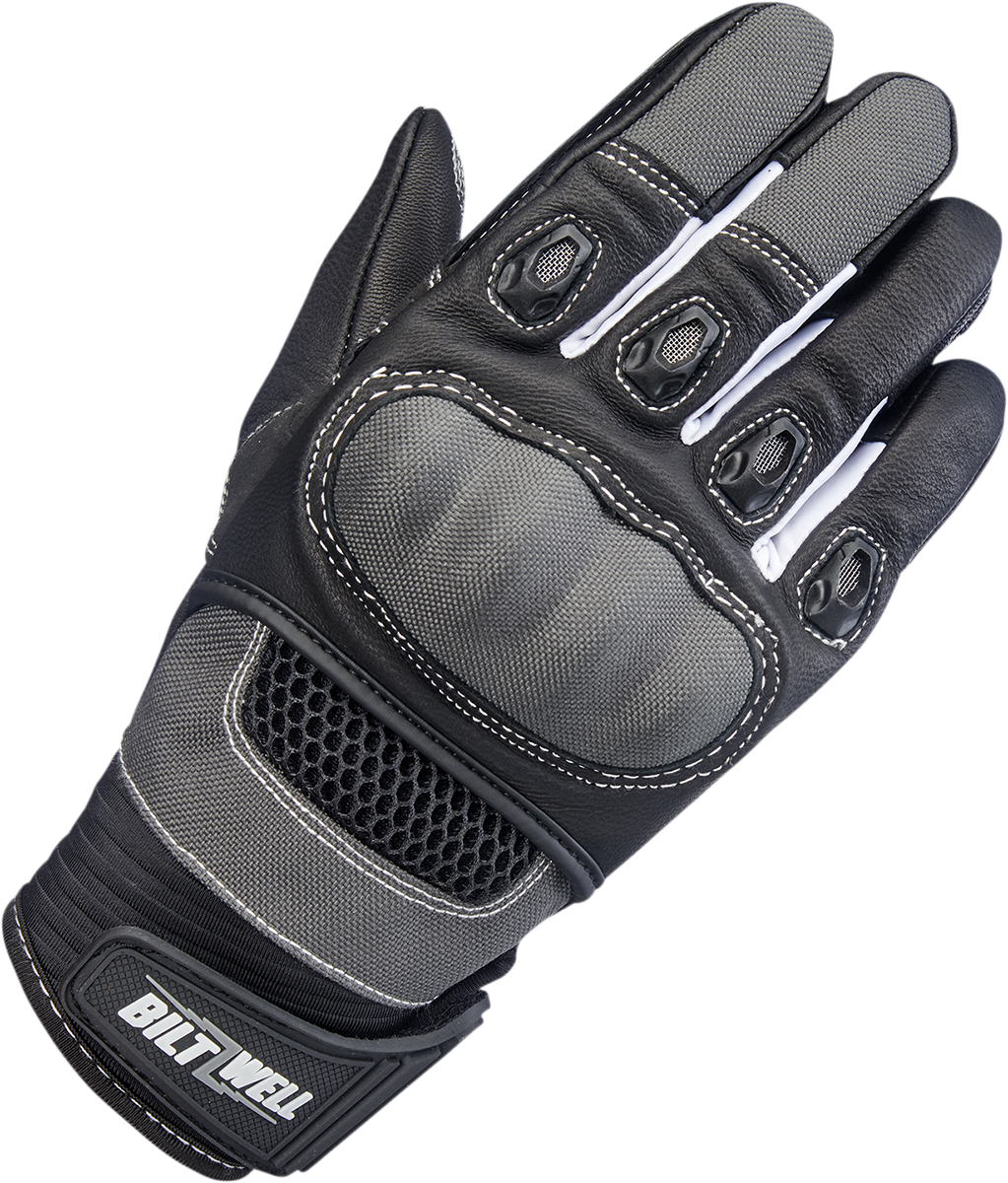 BILTWELL Bridgeport Gloves - Gray/Black - Small 1509-1101-302