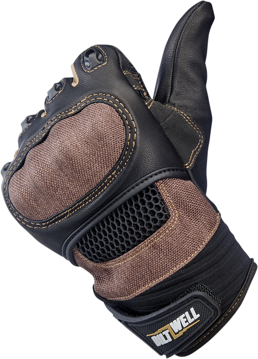 BILTWELL Bridgeport Gloves - Chocolate/Black - Large 1509-0201-304