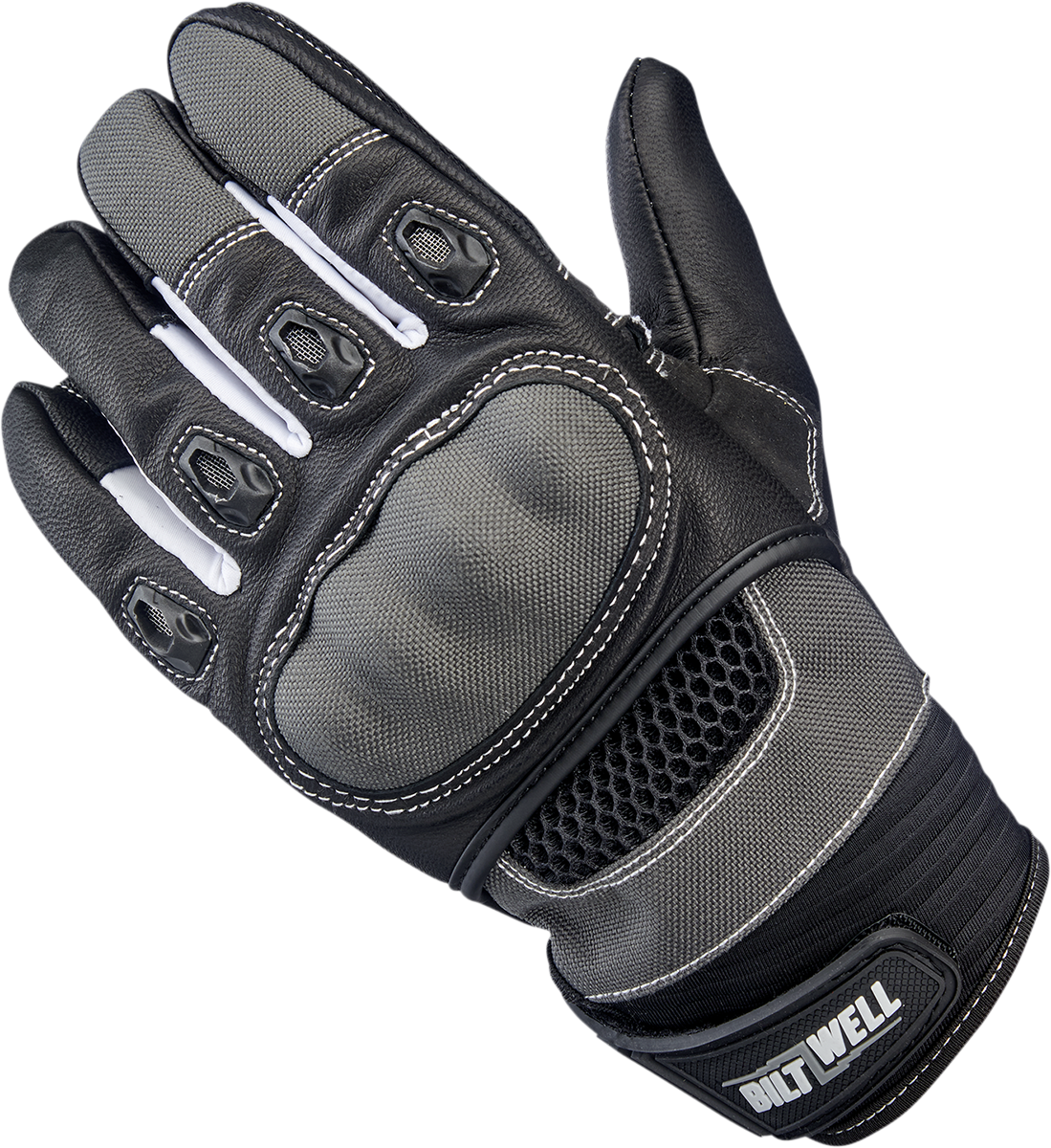 BILTWELL Bridgeport Gloves - Gray/Black - Small 1509-1101-302