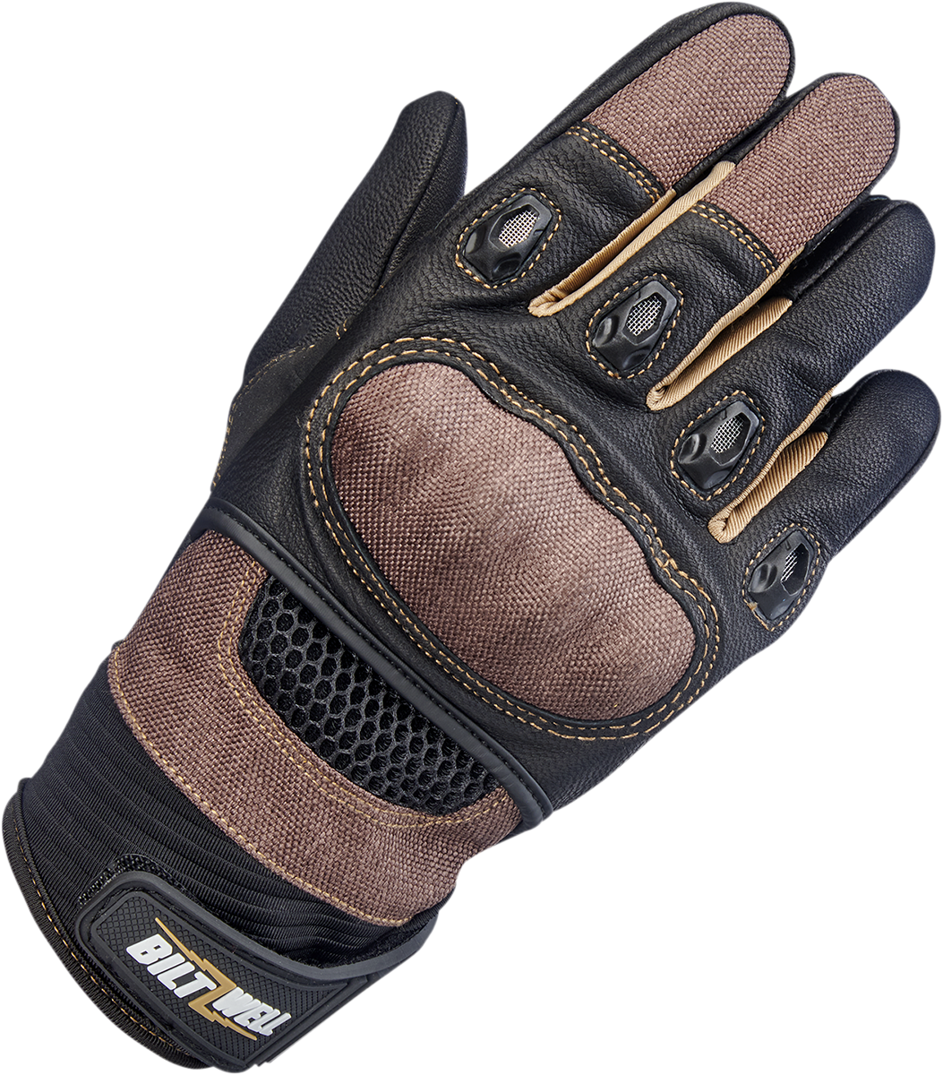 BILTWELL Bridgeport Gloves - Chocolate/Black - Small 1509-0201-302
