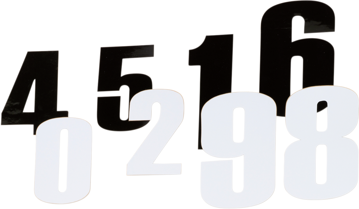 MOOSE RACING Race Number 5 - Black - 6" 80115