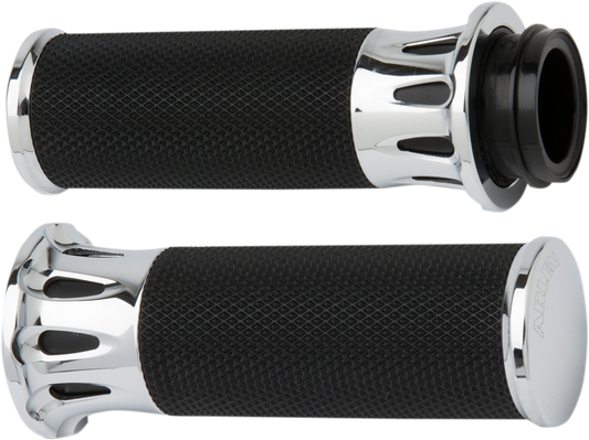 ARLEN NESS Grips - Deep Cut - TBW - Chrome 07-318