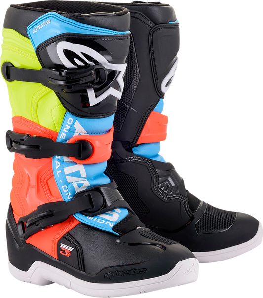 ALPINESTARS Tech 3S Boots - Black/Yellow/Red - US 8 2014018-1538-8