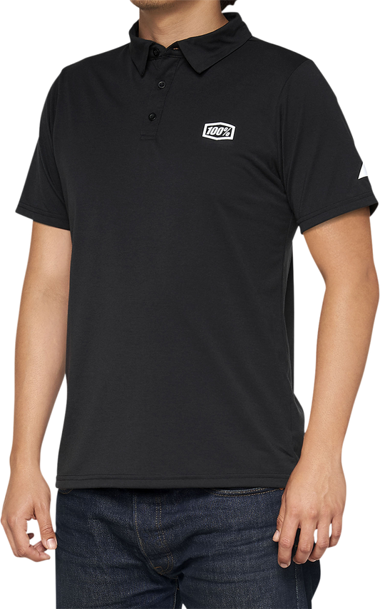 100% Corpo Polo Shirt - Black/Gray - XL 35019-057-13