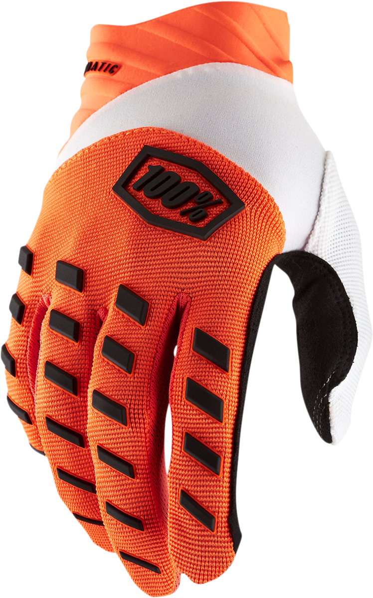 100% Airmatic Gloves - Fluorescent Orange -  Large 10000-00022