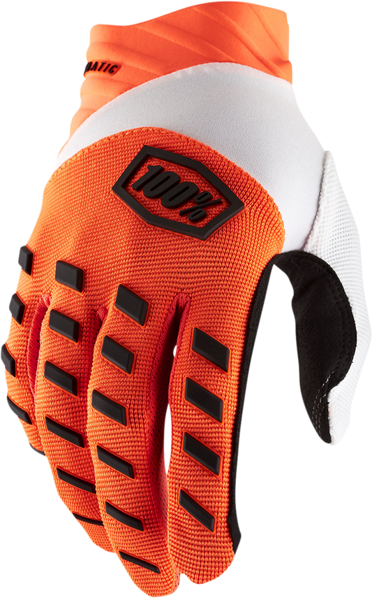 100% Airmatic Gloves - Fluorescent Orange -  Medium 10000-00021