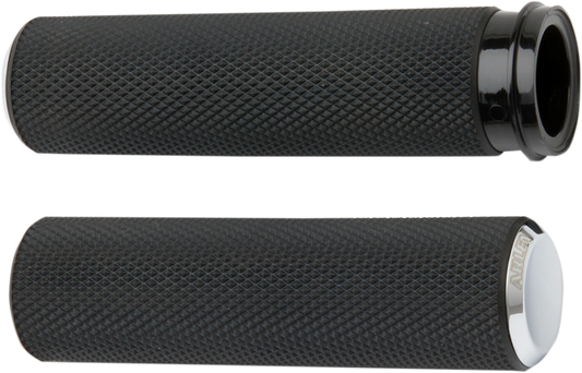 ARLEN NESS Grips - Knurled - TBW - Chrome 07-326