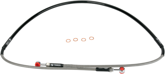 MOOSE RACING Brake Line - Front - Stainless Steel - YZ 80/85 Y01-1048