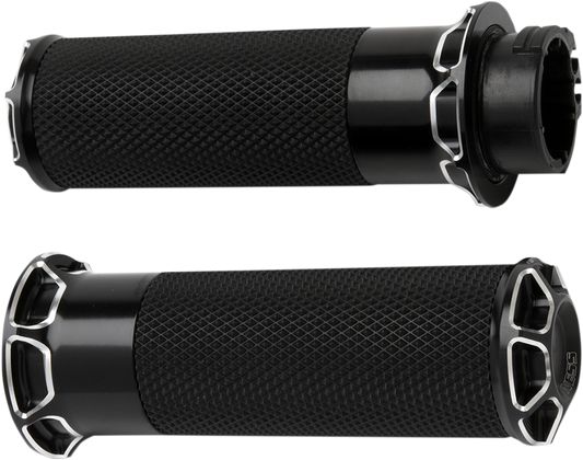 ARLEN NESS Grips - Beveled - TBW - Black 07-329