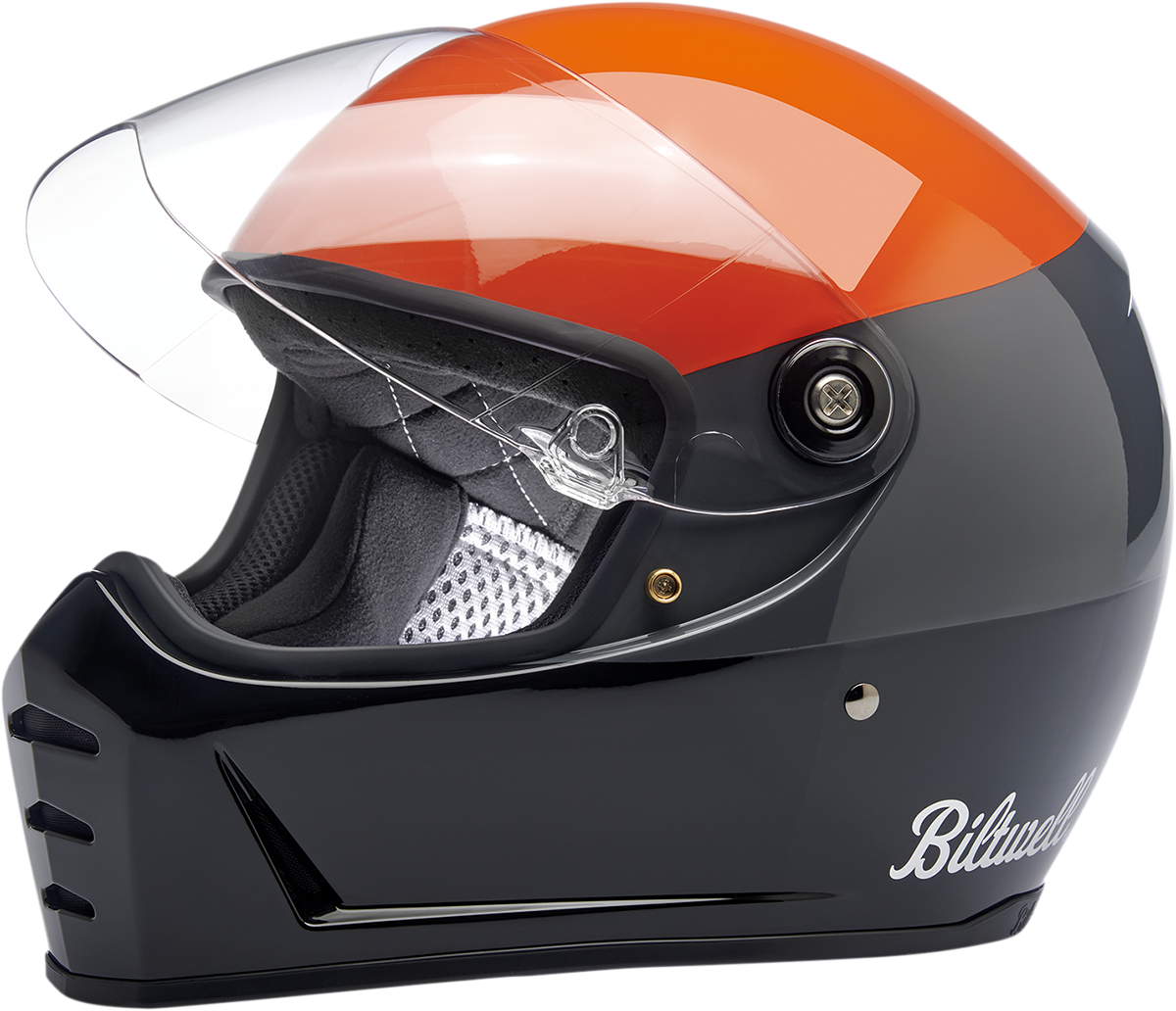 BILTWELL Lane Splitter Helmet - Gloss Podium Orange/Gray/Black - XL 1004-550-105