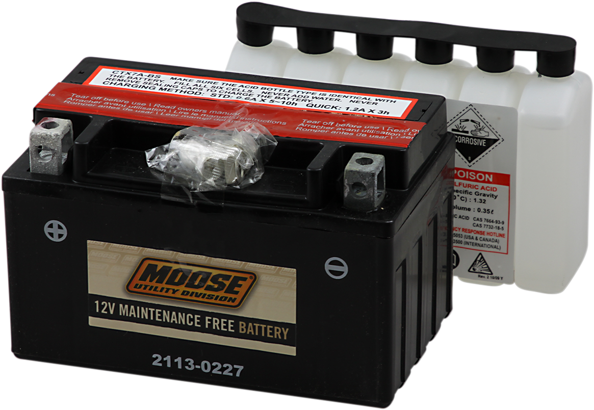 MOOSE UTILITY AGM Battery - YTX7A-BS MTX7A-BS