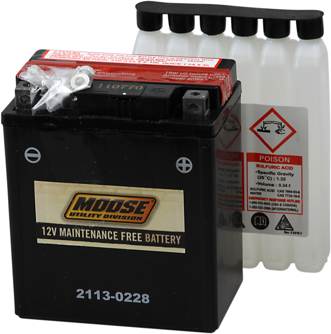 MOOSE UTILITY AGM Battery - YTX7L-BS MTX7L-BS