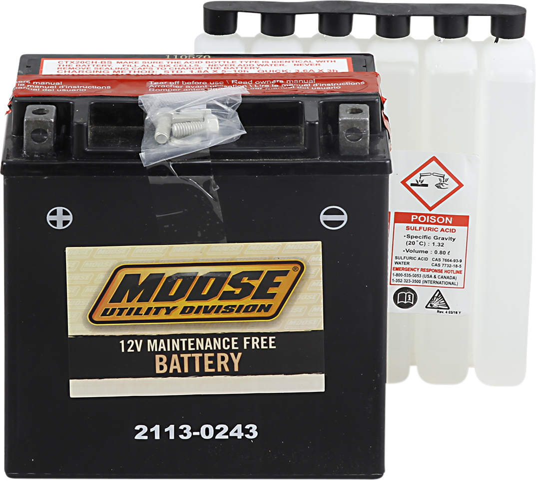 MOOSE UTILITY AGM Battery - YTX20CH-BS MTX20CH-BS