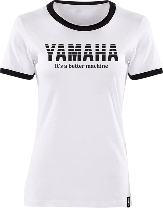 YAMAHA APPAREL Women's Yamaha Vintage T-Shirt - White/Black - Medium NP21S-L1793-M