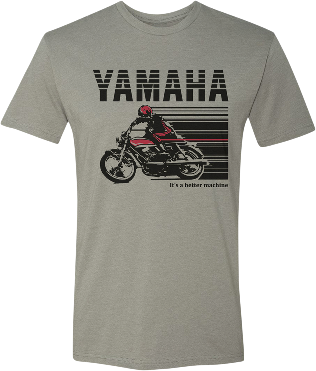 YAMAHA APPAREL Yamaha Cycle T-Shirt - Stone Gray/Red - Small NP21S-M1968-S