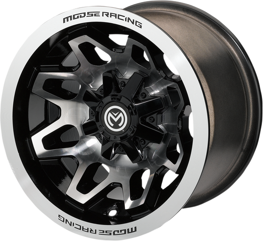 MOOSE UTILITY Wheel - 416X - Front - Machined Black - 12x7 - 4/136 - 4+3 416M127136GBMF4