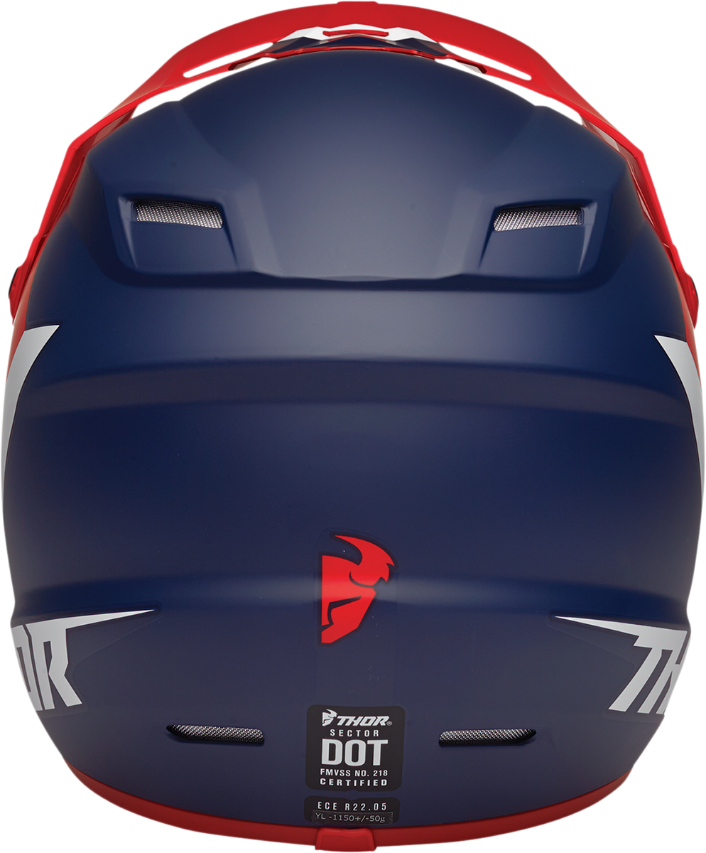 THOR Youth Sector Helmet - Chev - Red/Navy - Small 0111-1472