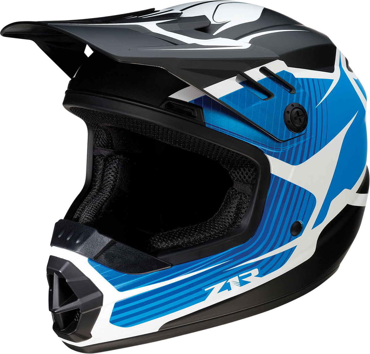 Z1R Youth Rise Helmet - Flame - Blue - Large 0111-1450