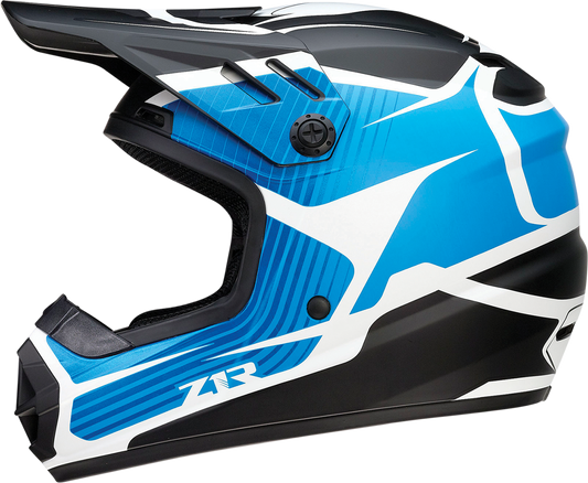 Z1R Youth Rise Helmet - Flame - Blue - Medium 0111-1449