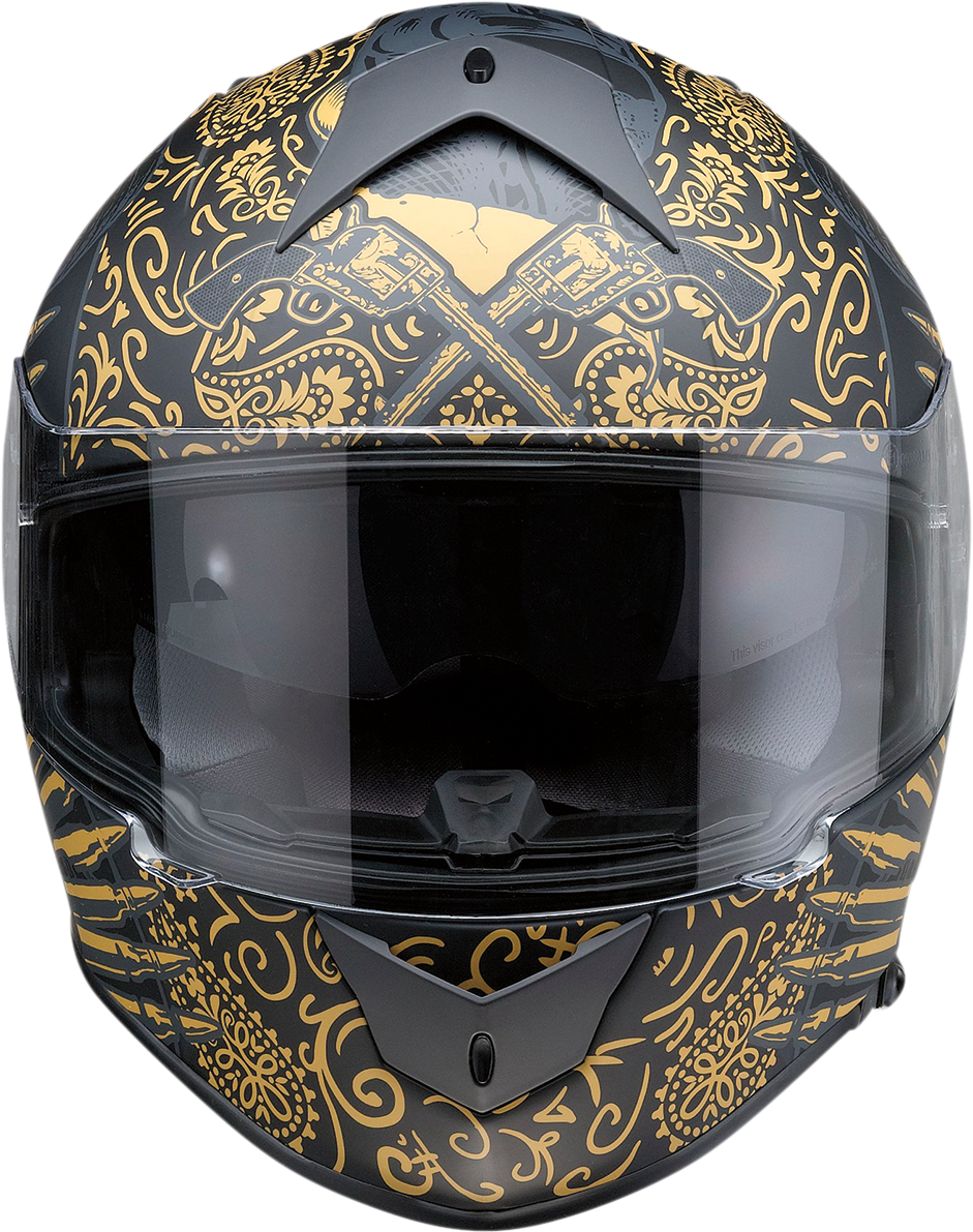 Z1R Warrant Helmet - Sombrero - Black/Gold - Large 0101-14173