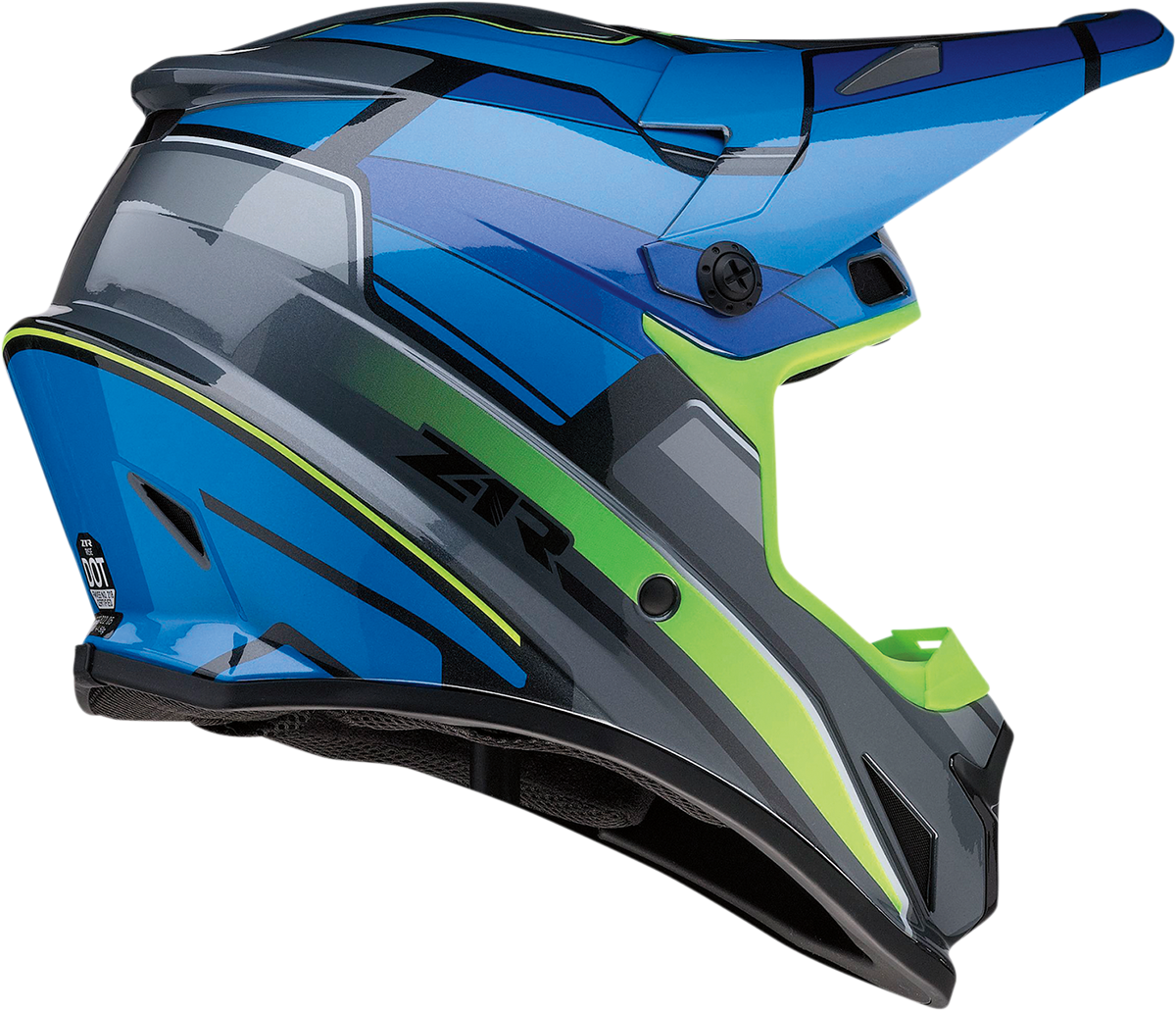 Z1R Rise Helmet - MC - Blue/Hi-Viz - Large 0110-7195