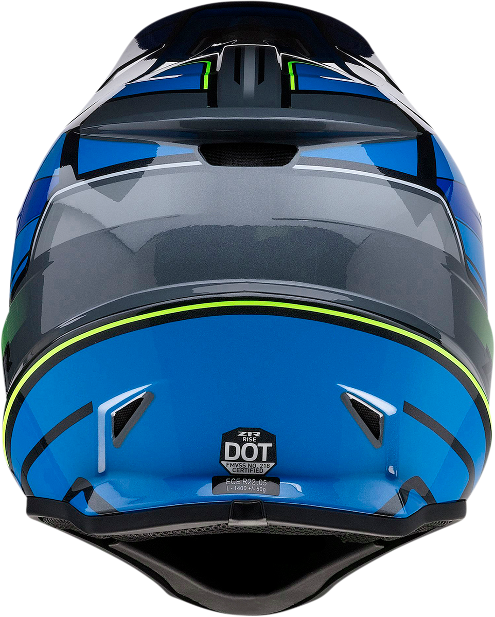 Z1R Rise Helmet - MC - Blue/Hi-Viz - Small 0110-7193